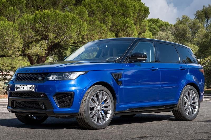 Azul Usado 2016 Land Rover Range Rover SVR SUV | € 77.500 - Imagem 1/4