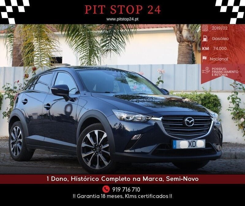 Azul Usado 2019 Mazda CX-3 Comfort SUV | € 15.250 (Bom preço) - Imagem 1/4