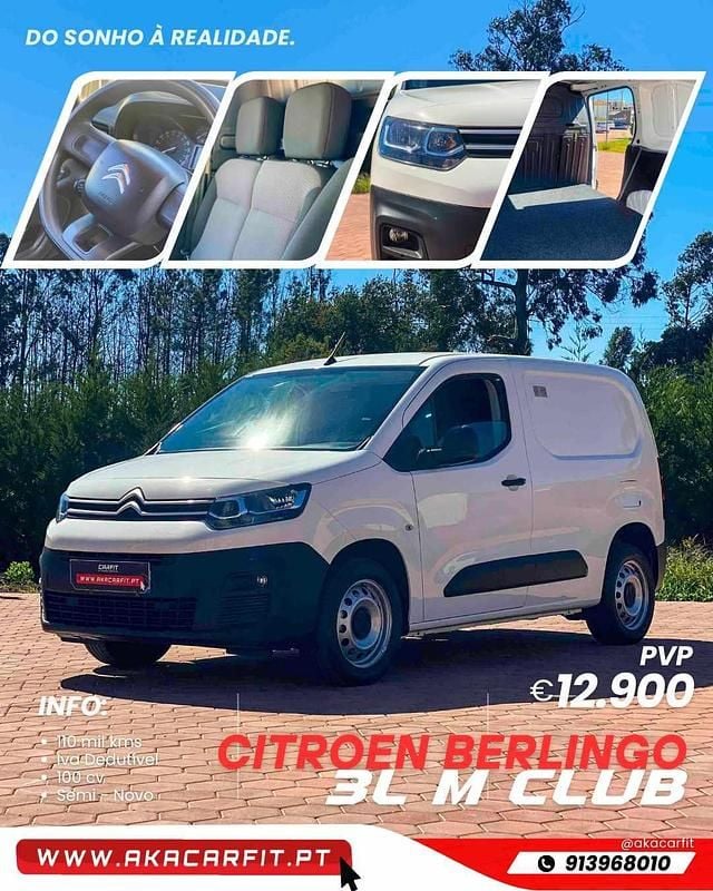 Branco Usado 2019 Citroën Berlingo Monovolume | € 12.900 (Preço justo) - Imagem 1/4