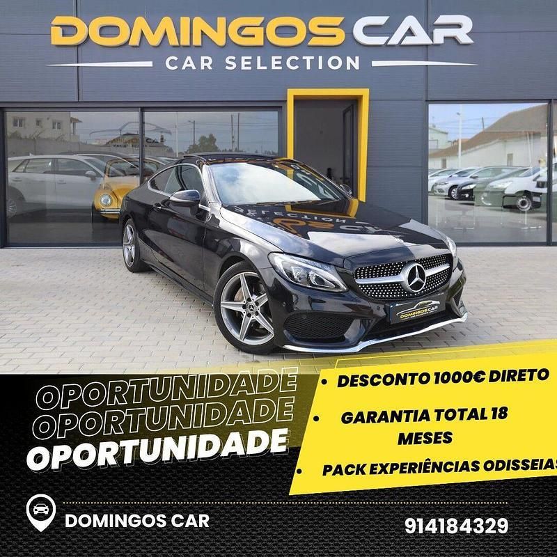Preto Usado 2018 Mercedes C220 AMG line Coupé | € 35.500 - Imagem 1/4