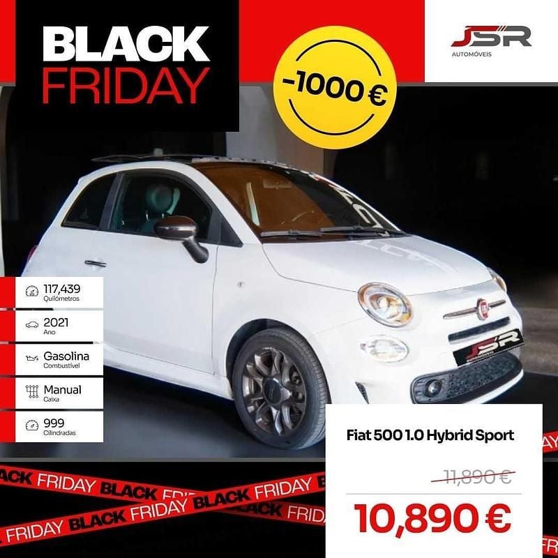 Branco Usado 2021 Fiat 500 | € 10.890 (Preço justo) - Imagem 1/4