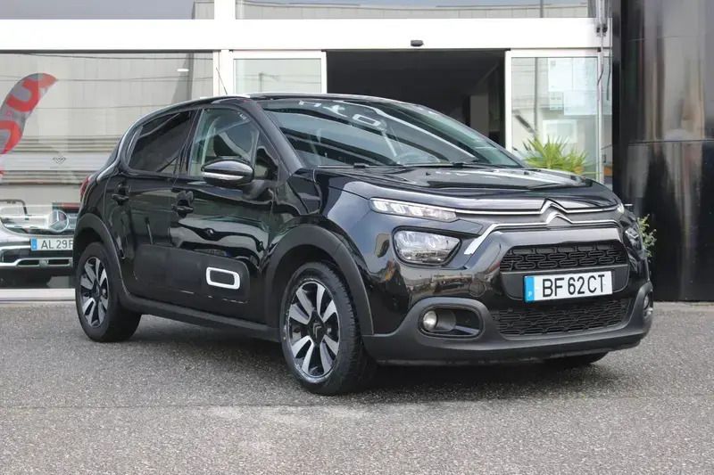 Preto Usado 2022 Citroën C3 PureTech Citadino | € 13.900 (Preço justo) - Imagem 1/4