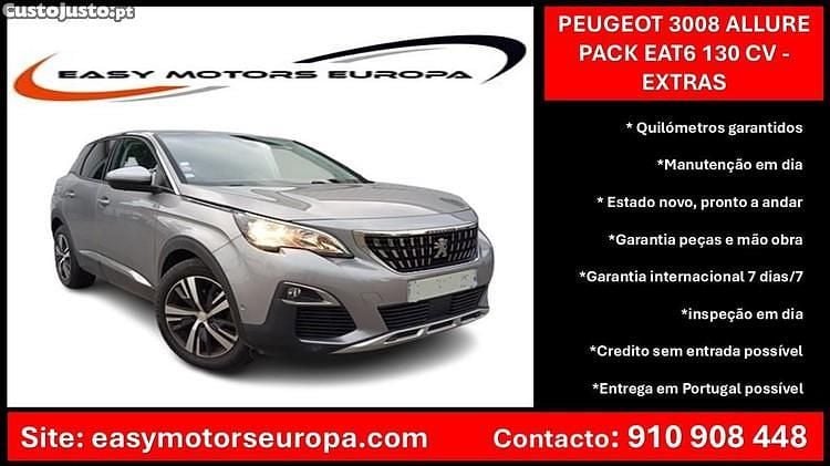 Cinza Usado 2018 Peugeot 3008 Allure SUV | € 16.500 (Bom preço) - Imagem 1/1