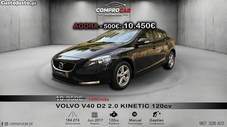 Usado Volvo V40 Kinetic 120 HP (88 kW) 2017 Preto Citadino