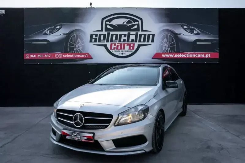 Usado Mercedes A180 AMG line 109 HP (80 kW) 2015 Cinza prata