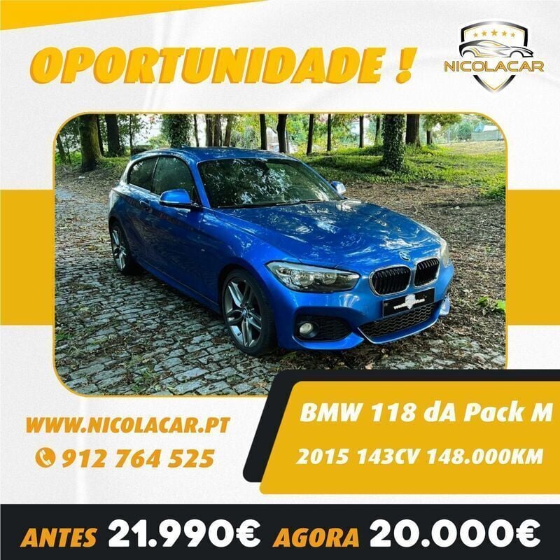 Azul Usado 2015 BMW 118 Coupé Coupé | € 21.990 (Caro) - Imagem 1/3