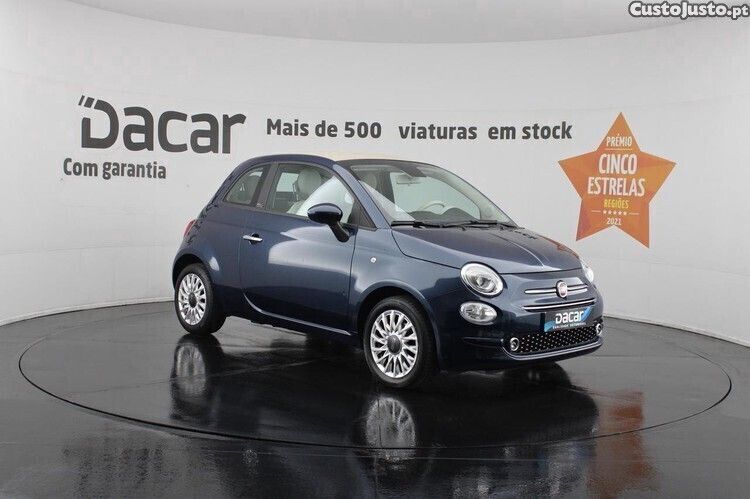 Azul Usado 2020 Fiat 500C Lounge Cabrios | € 13.899 (Preço justo) - Imagem 1/1