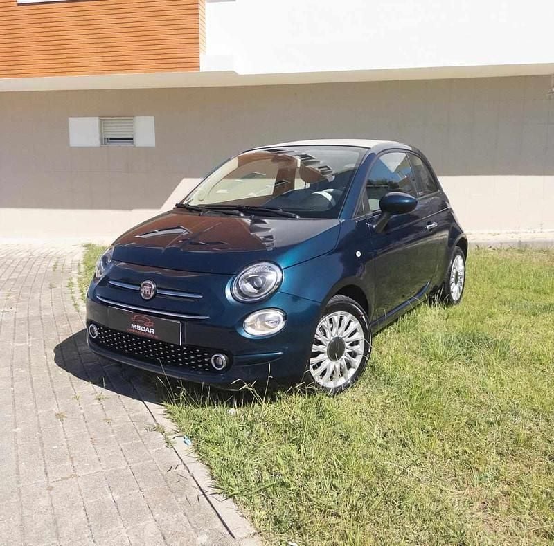 Azul Usado 2020 Fiat 500 Cabrios | € 9.649 (Bom preço) - Imagem 1/4
