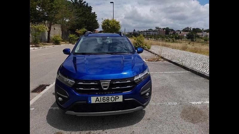 Azul Usado 2021 Dacia Sandero Citadino | € 10.000 - Imagem 1/4