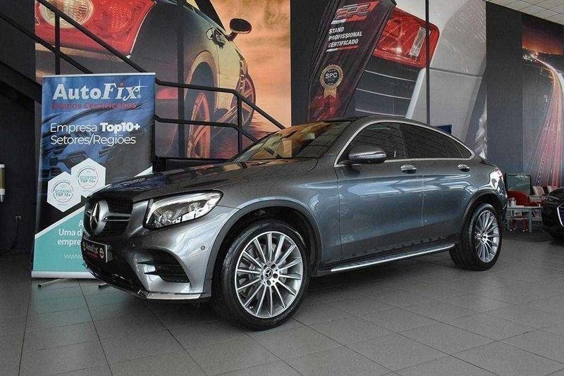 Usado Mercedes GLC250 AMG line 204 HP (150 kW) 2018 Cinzento Coupé