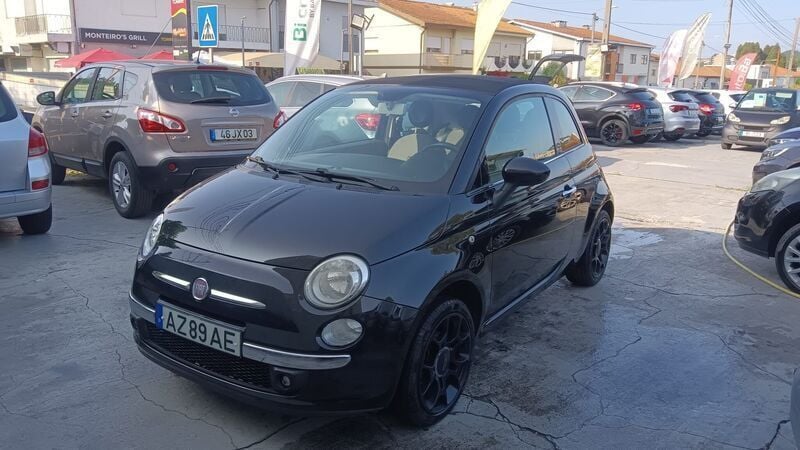 Preto Usado 2011 Fiat 500 Lounge Cabrios | € 7.990 (Preço elevado) - Imagem 1/4