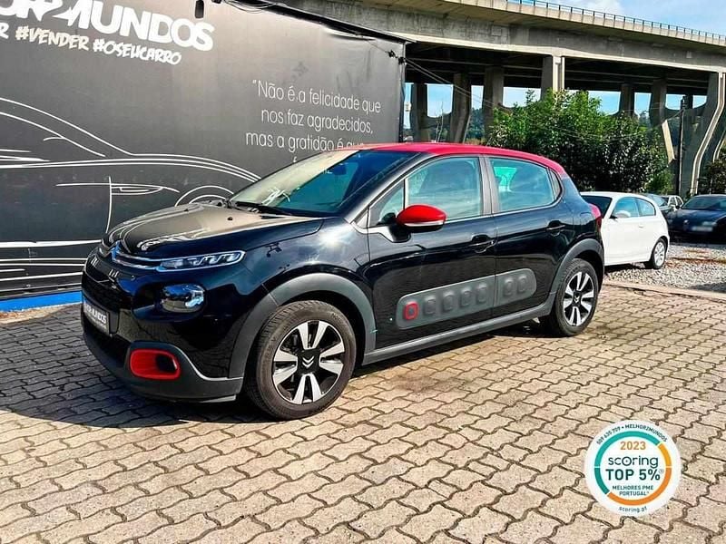 Preto Usado 2019 Citroën C3 Feel Citadino | € 11.500 (Preço justo) - Imagem 1/4