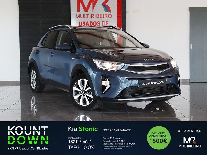 Azul Usado 2023 Kia Stonic SUV | € 17.750 - Imagem 1/4