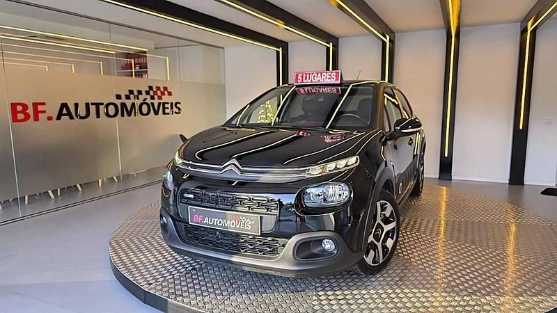 Preto Usado 2017 Citroën C3 PureTech | € 9.750 (Super Preço) - Imagem 1/4