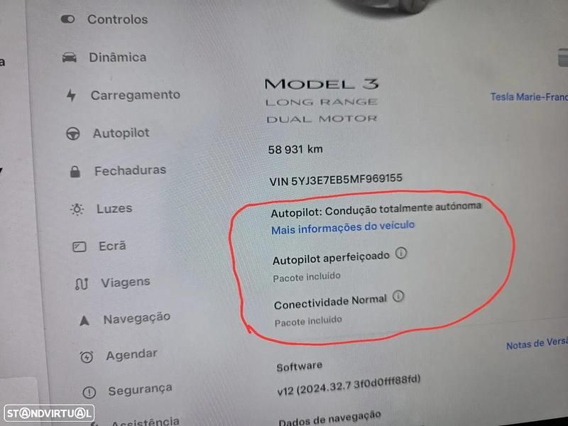 Cinzento Usado 2021 Tesla Model 3 Sedan | € 29.980 (Preço justo) - Imagem 1/4