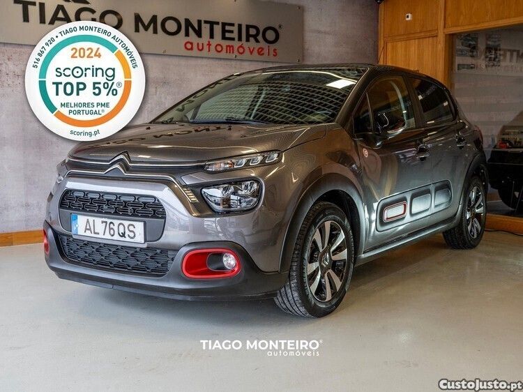 Cinza Usado 2021 Citroën C3 PureTech Citadino | € 14.990 (Preço justo) - Imagem 1/1