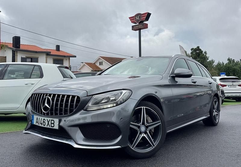 Cinza Usado 2016 Mercedes C200 AMG line Carrinha | € 17.950 (Bom preço) - Imagem 1/4