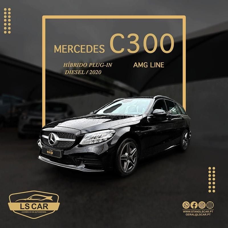 Usado Mercedes C300 AMG line 306 HP (225 kW) 2020 Preto Carrinha