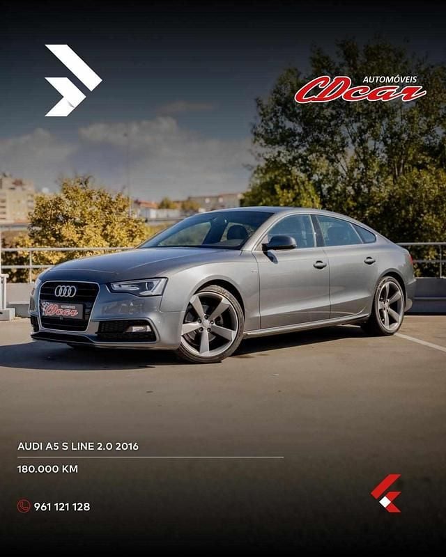Cinzento Usado 2016 Audi A5 Sportback | € 21.500 (Preço justo) - Imagem 1/4