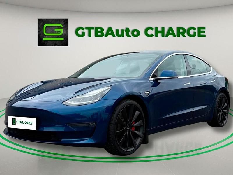 Azul Usado 2020 Tesla Model 3 Performance Sedan | € 28.900 (Preço justo) - Imagem 1/4