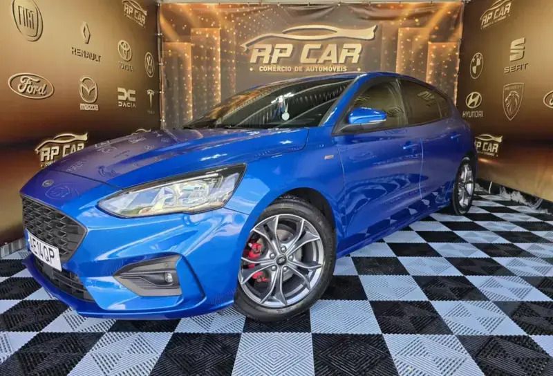 Azul Usado 2021 Ford Focus ST-Line | € 18.990 (Preço justo) - Imagem 1/4