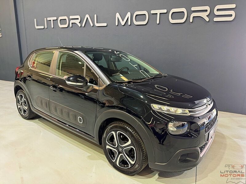 Preto Usado 2019 Citroën C3 PureTech Citadino | € 11.740 (Super Preço) - Imagem 1/3