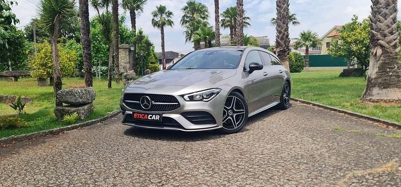 Cinza Usado 2019 Mercedes CLA200 Shooting Brake AMG line Carrinha | € 30.999 (Preço justo) - Imagem 1/4
