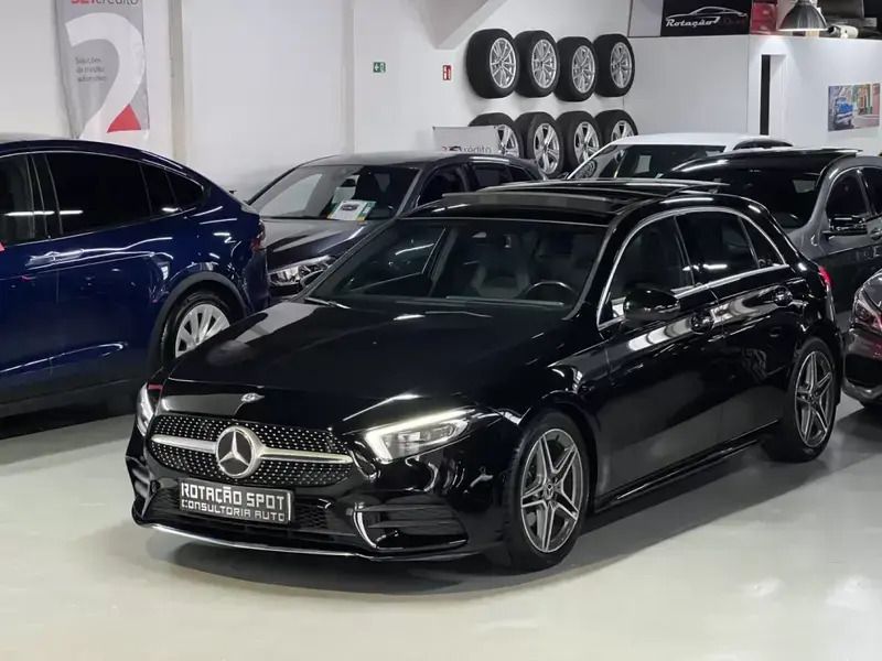 Preto Usado 2019 Mercedes A180 AMG line | € 26.990 (Caro) - Imagem 1/4