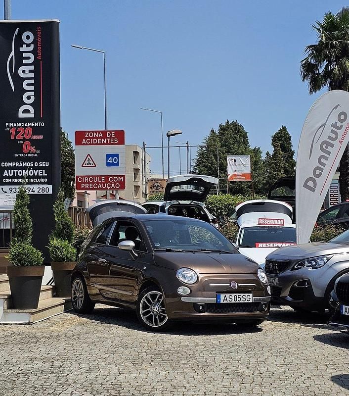 Castanho Usado 2009 Fiat 500 Citadino | € 7.250 (Preço justo) - Imagem 1/4