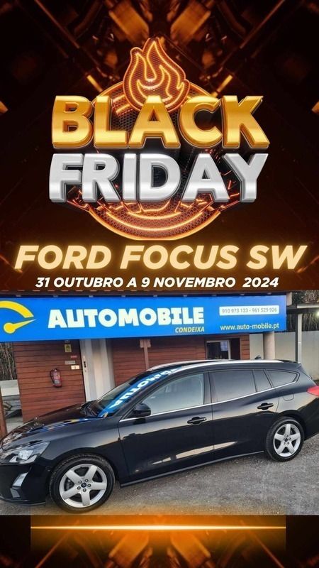 Preto Usado 2020 Ford Focus Titanium Carrinha | € 12.950 (Preço justo) - Imagem 1/4