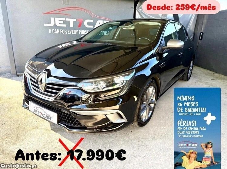 Preto Usado 2016 Renault Mégane GT Line GT-Line Citadino | € 16.490 (Preço elevado) - Imagem 1/1