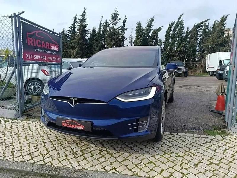 Usado Tesla Model X Long Range AWD 411 kW (560 HP) 2020 Azul escuro SUV