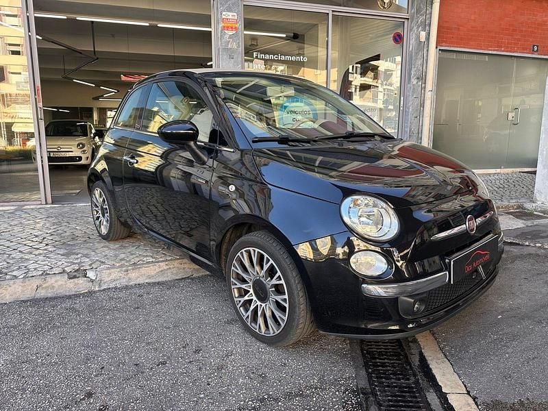 Preto Usado 2014 Fiat 500C Lounge Cabrios | € 9.900 (Preço justo) - Imagem 1/4