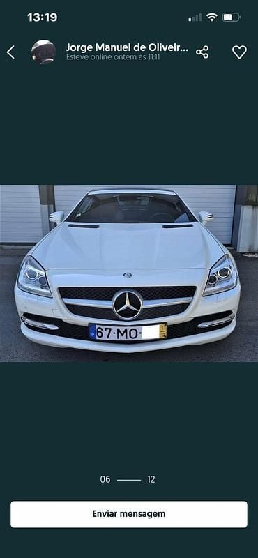 Usado Mercedes SLK250 204 HP (150 kW) 2011 Branco Cabrios
