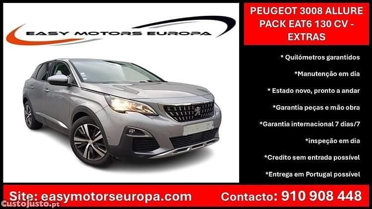 Cinza Usado 2018 Peugeot 3008 Allure SUV | € 16.990 (Bom preço) - Imagem 1/1
