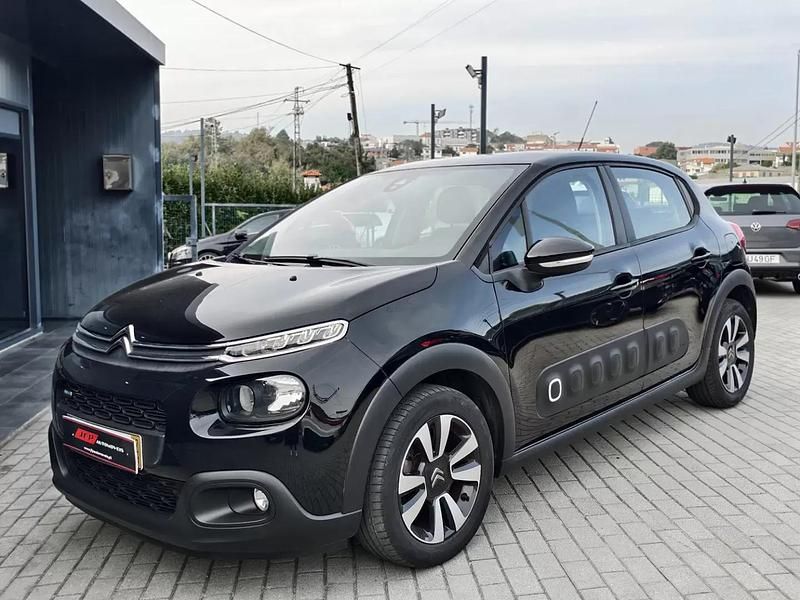 Preto Usado 2017 Citroën C3 Feel Citadino | € 9.500 (Preço justo) - Imagem 1/4
