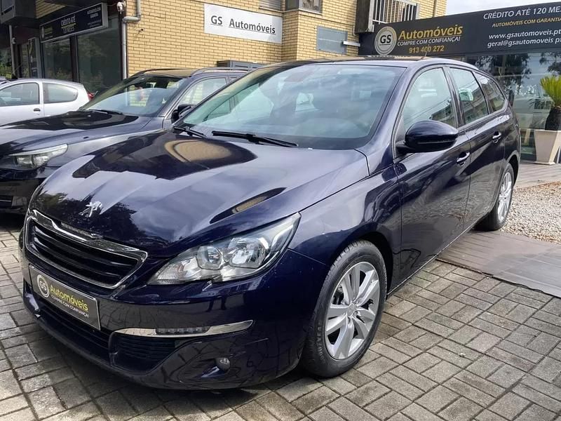 Azul Usado 2016 Peugeot 308 SW Allure Carrinha | € 6.500 - Imagem 1/4