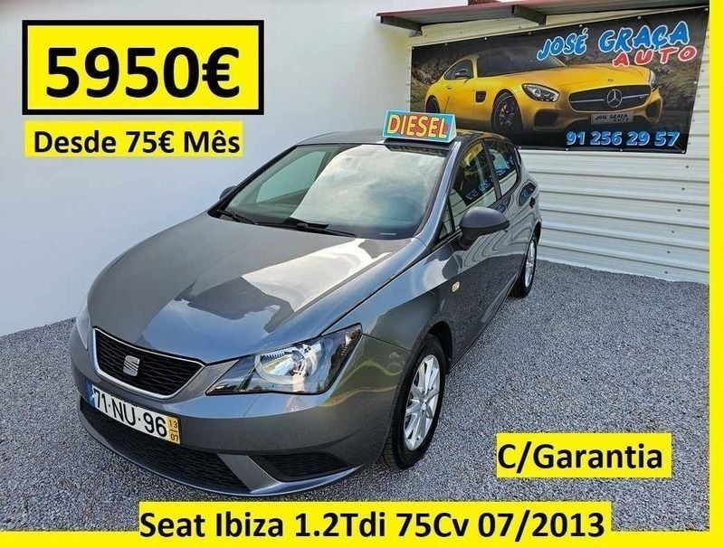 Cinzento Usado 2013 Seat Ibiza | € 5.950 (Preço justo) - Imagem 1/4