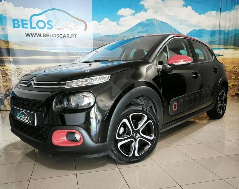 Preto Usado 2018 Citroën C3 Feel Citadino | € 10.750 (Bom preço) - Imagem 1/4