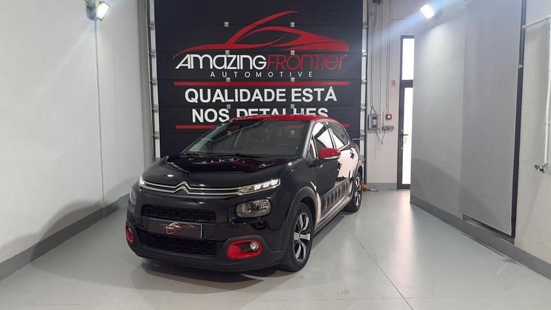 Preto Usado 2018 Citroën C3 PureTech Citadino | € 12.990 (Preço justo) - Imagem 1/4