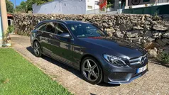 Cinzento Usado 2016 Mercedes C220 AMG line Sedan | € 28.000 (Preço elevado)