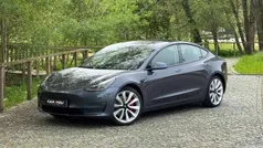 Cinza Usado 2021 Tesla Model 3 Performance Sedan | € 30.990 (Bom preço)