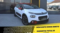 Branco Usado 2018 Citroën C3 PureTech Citadino | € 9.500 (Preço justo)