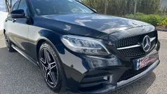 Preto Usado 2019 Mercedes C220 AMG line Carrinha | € 24.900 (Preço justo)