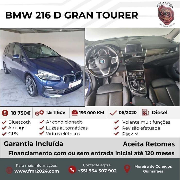 Usado 2020 BMW 216 Gran Tourer Monovolume | € 18.750 (Preço justo) - Imagem 1/4