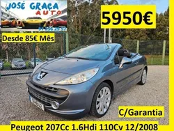 Cinzento Usado 2008 Peugeot 207 CC Sport Cabrios | € 5.950 (Preço justo)