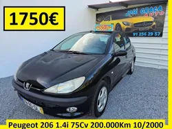 Preto Usado 2000 Peugeot 206 | € 1.750 (Preço justo)