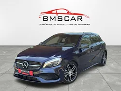 Azul Usado 2017 Mercedes A180 AMG line | € 18.990 (Preço justo)