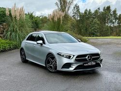 Cinza Usado 2019 Mercedes A180 AMG line | € 24.890 (Preço elevado)