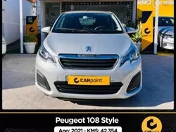 Cinzento Usado 2021 Peugeot 108 Style Citadino | € 12.900 (Preço elevado)